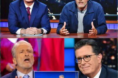 “So this is why they killed Colbert?” — Jon Stewart EXPLODES ON LIVE, then holds up a shocking birthday card that the network cuts off… but the Internet has already caught on. And the text inside changes everything?