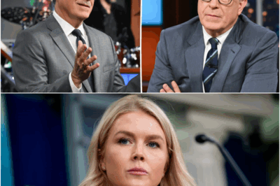 “You wanted airtime? Now you’ve got a legacy.” That’s what Karoline Leavitt said — before everything unraveled live on national television.  She came in ruthless. Ready. Like she owned the room. And for a second, it looked like she did. Until Stephen Colbert smiled… and said just one line.  What followed was chaos: Two perfectly timed blows. The audience screamed. The crew froze. The feed cut out. And Karoline? She was never the same.  It wasn’t just a talk show anymore — it was a televised ambush. And Colbert’s final words? They didn’t just end the conversation. They ended the myth.  So what exactly happened inside that studio? And why are millions replaying it frame by frame… trying to figure out the moment it all fell apart?