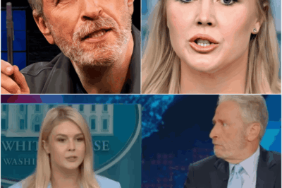 “That’s a Very Interesting Theory.” — Jon Stewart Dismantles Karoline Leavitt’s Late-Night Strategy in a Single Sentence