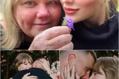 “She didn’t cry. She didn’t speak. But the way she looked at Taylor… said everything.” When Travis got down on one knee, the first person Taylor looked for wasn’t the camera — it was her mother.