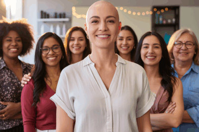 What did the entire hair salon do when your BF sent you a text ‘looking like a freak’?